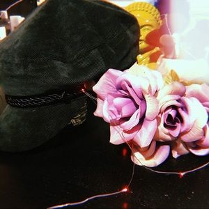 Olive Green Corduroy Conductor Hat *Brand New*